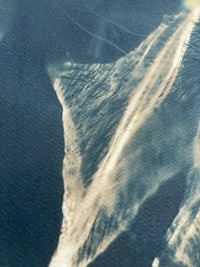a close up of a piece of paper flying in the air