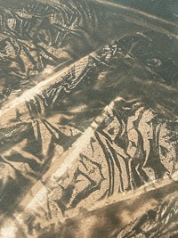 a black and white photo of a sand dune